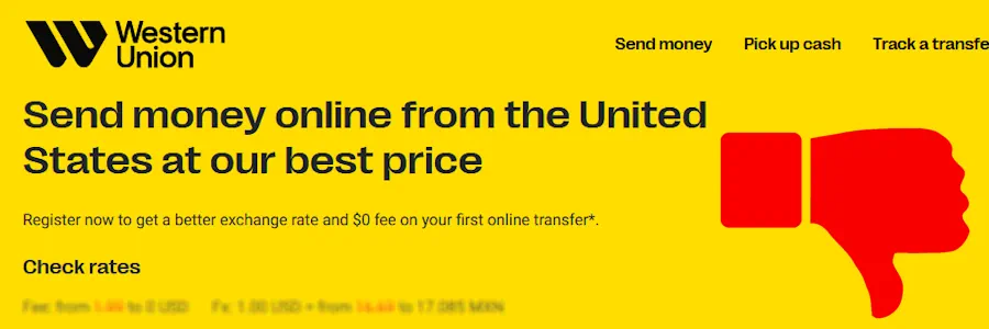 Expensive Fees Sending Money with Western Union